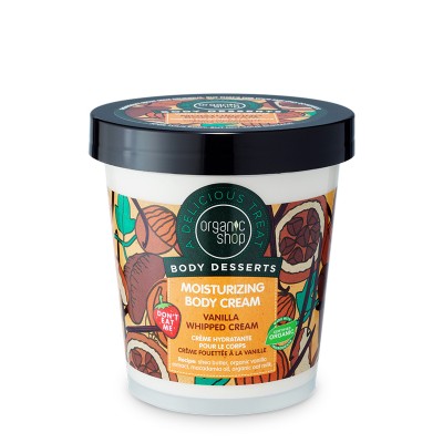 Organic Shop Body Desserts Ενυδατική Κρέμα Σώματος Vanilla Whipped Cream, 450ml