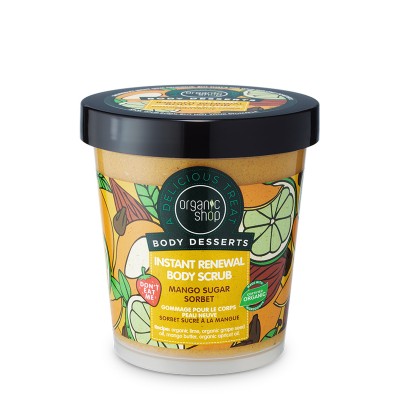 Organic Shop Body Desserts Απολεπιστικό Σώματος Άμεσης Αναζωογόνησης Mango Sugar Sorbet, 450ml