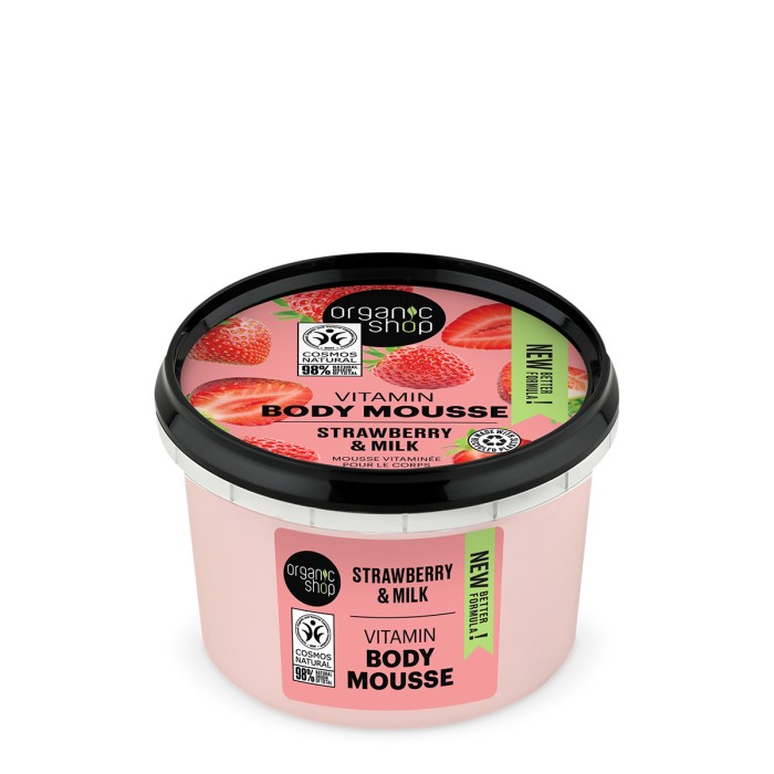 Organic Shop Αφρώδης Μους Σώματος Strawberry Yoghurt, 250ml