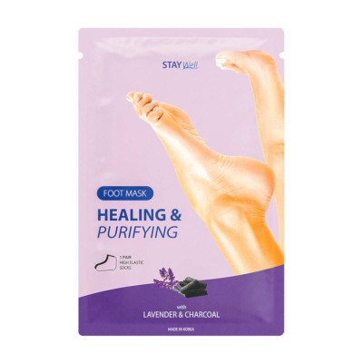 Stay Well Healing & Purifying Foot Mask Charcoal Μάσκα Ποδιών