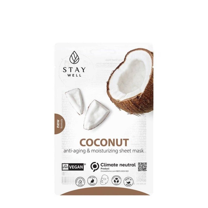 Stay Well Vegan Sheet Mask Coconut 23g