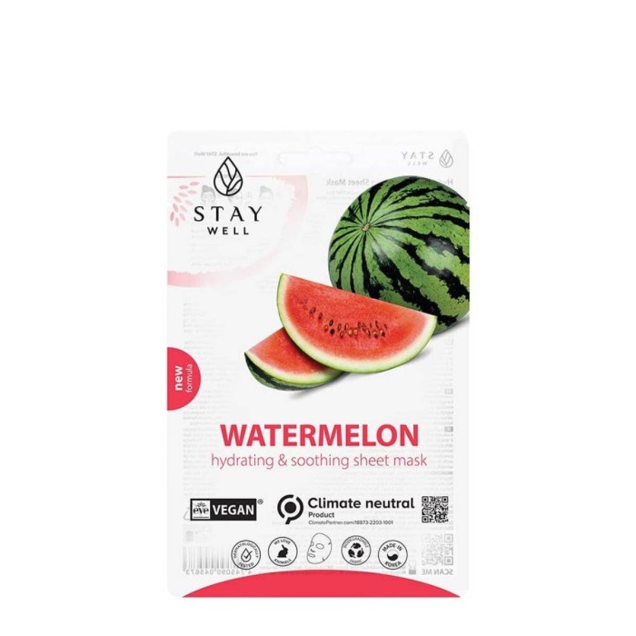 Stay Well Vegan Sheet Mask Watermelon 23g