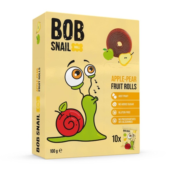 BOB SNAIL Fruit Rolls Apple - Pear, 100gr