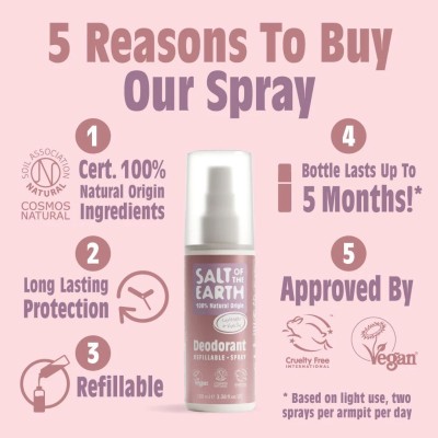 Salt of the Earth Lavender & Vanilla Deodorant Spray 100ml