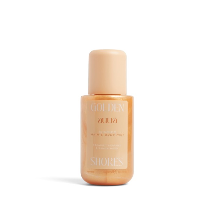 Auura Shimmer Hair & Body Mist – Golden Shores Αρωματικό Σπρέι με Λάμψη για Μαλλιά & Σώμα 240ml