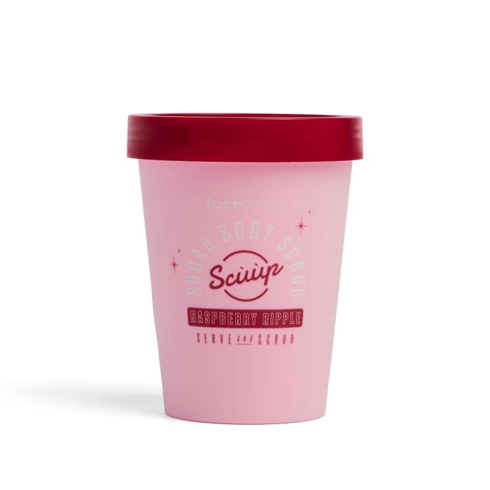 Face Facts Scuup Raspberry Ripple Scrub Σώματος με Ζάχαρη 350 g