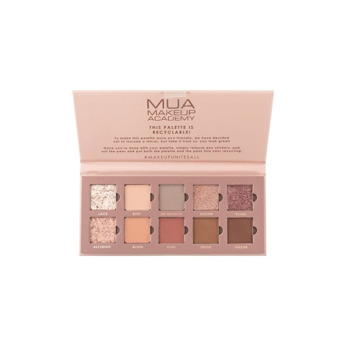 MUA 10 Shade Palette - Παλέτα Σκιών Silk Nudes