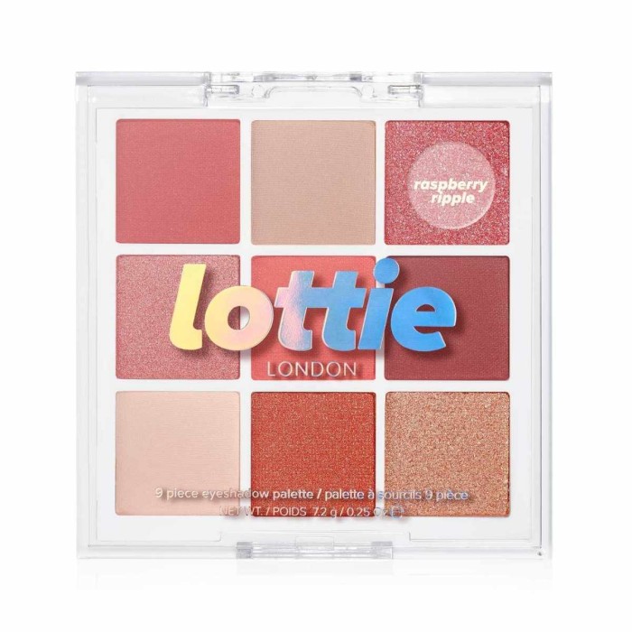 Lottie London 9 Shade Eyeshadow Palette Raspberry Ripple 7.2g