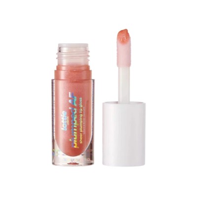 Lottie London Plumped AF Sheer Plumping Lip Gloss Baddie Pink 4.3ml