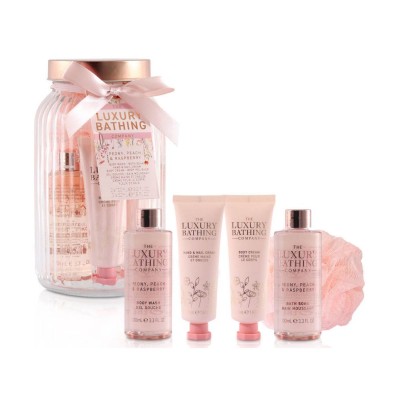Grace Cole Peony Peach Raspberry Bathing Set