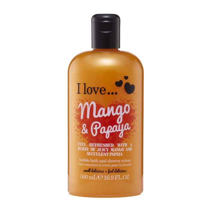 I Love Originals Bubble Bath & Shower Cream Mango & Papaya, 500ml