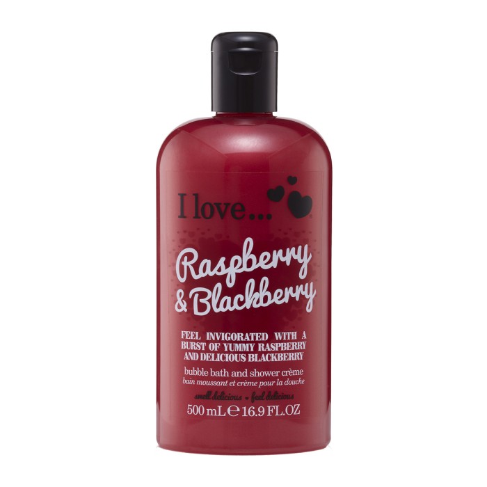I Love Originals Bubble Bath & Shower Cream  Raspberry & Blackberry, 500ml