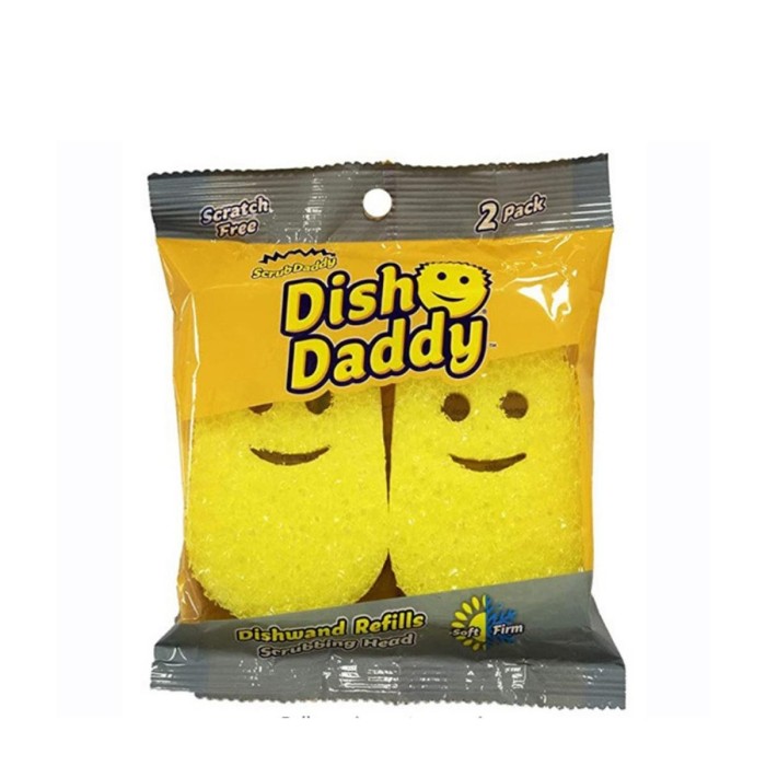 Scrub Daddy Dish Daddy Ανταλλακτικά Σφουγγάρια Yellow 2τεμ