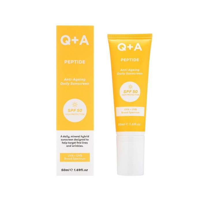 Q+A Peptide Anti-Ageing Daily Sunscreen Aντηλιακό Προσώπου SPF50 50ml