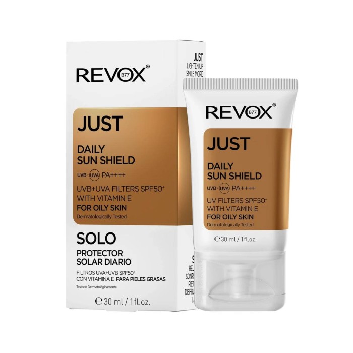 Revox B77 Just Daily Sun Shield Αντηλιακό για Λιπαρές Επιδερμίδες SPF50+ 30ml