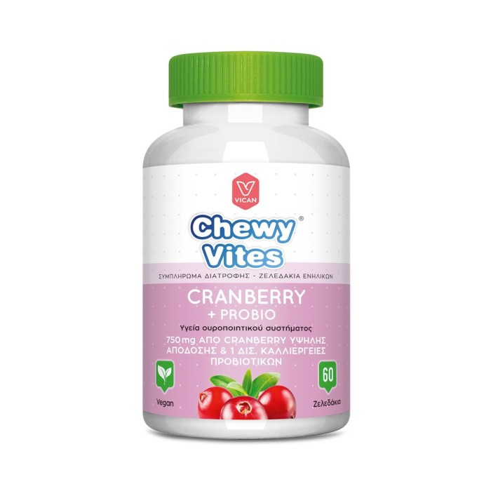 Chewy Vites Adults Cranberry + Probio Dietary Supplements 60τμχ
