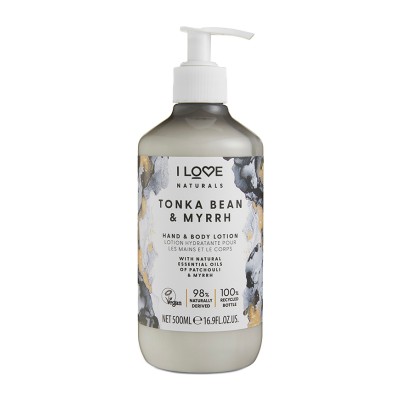 I Love Naturals Tonka Bean & Myrrh Hand & Body Lotion, 500ml