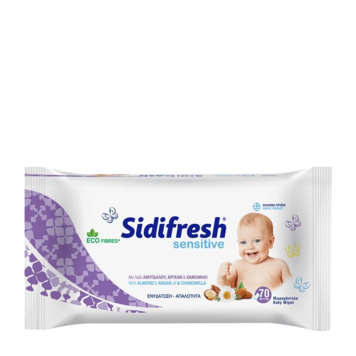 Sidifresh Sensitive Mωρομάντηλα 70τμχ