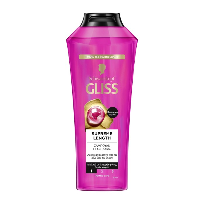 Schwarzkopf Gliss Σαμπουάν Προστασίας - Supreme Length 400ml