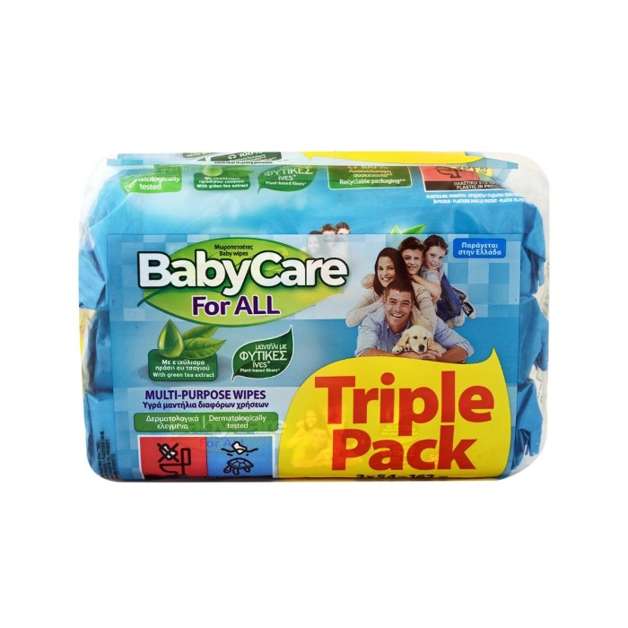 Babycare For All Triple Pack Baby Wipes 3x54pcs