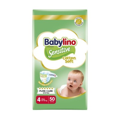 Babylino Sensitive Economy No4 8-13kg Βρεφικές Πάνες 50τμχ