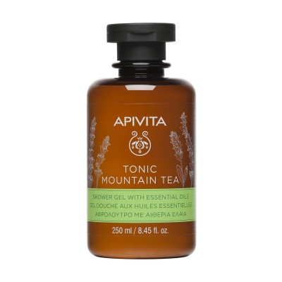 Apivita Tonic Mountain Tea Shower Gel with Essential Oils 250ml