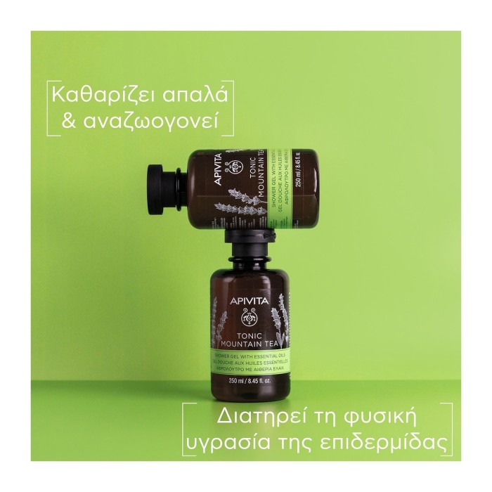 Apivita Tonic Mountain Tea Shower Gel with Essential Oils 250ml