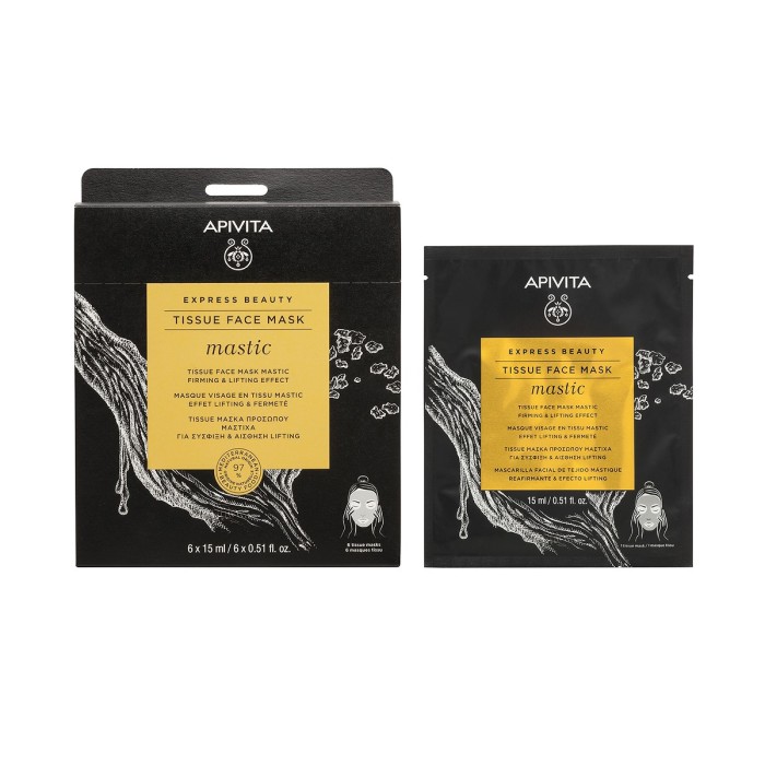 Apivita Express Beauty Tissue Μάσκα Προσώπου με Μαστίχα 15ml