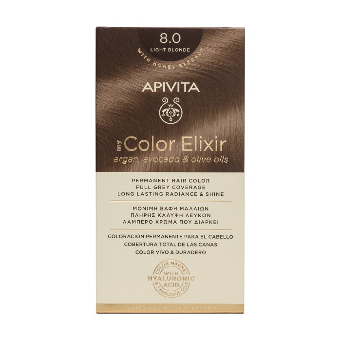 Apivita My Color Elixir 8.0 Βαφή Μαλλιών Ξανθό Ανοιχτό