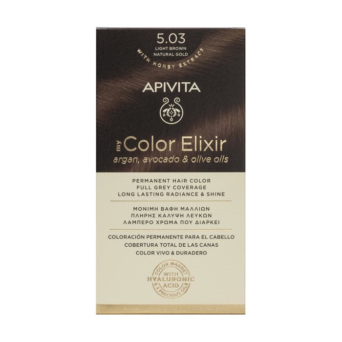 Apivita My Color Elixir 5.03 Βαφή Μαλλιών Καστανό Ανοιχτό Φυσικό Μελί