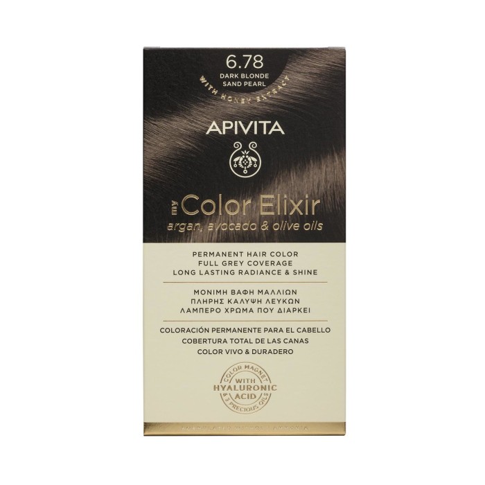 Apivita My Color Elixir 6.78 Βαφή Μαλλιών Ξανθό Σκούρο Μπεζ Περλέ