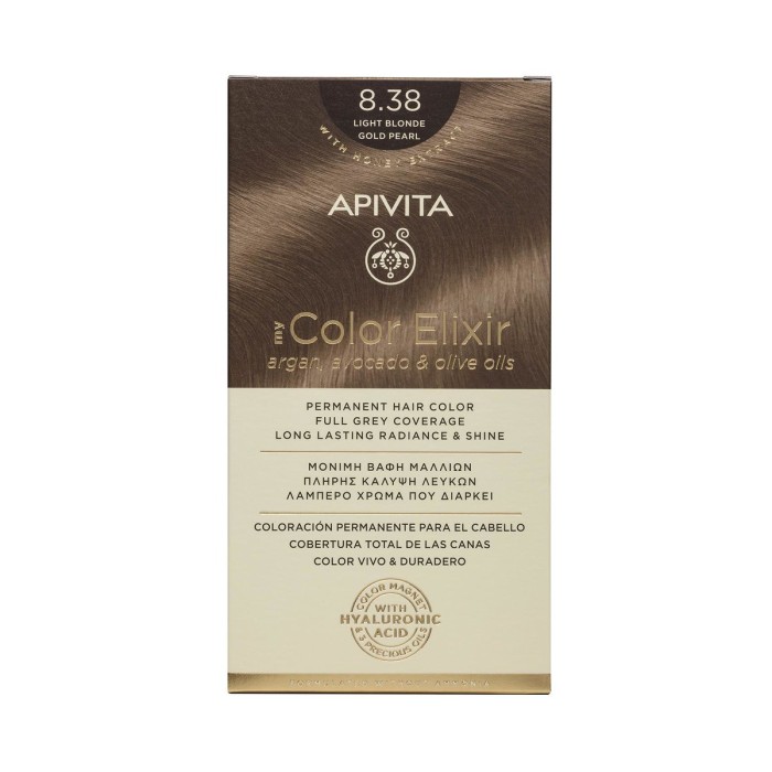 Apivita My Color Elixir 8.38 Hair Color Light Honey Blonde Pearl