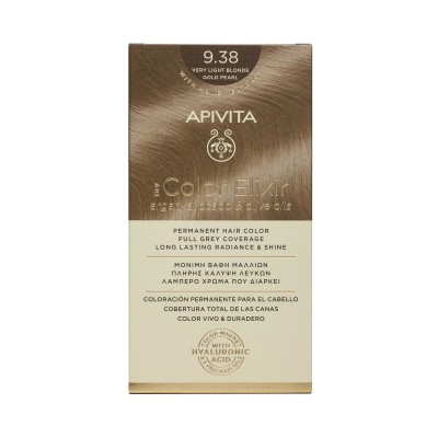 Apivita My Color Elixir 9.38 Βαφή Μαλλιών Ξανθό Πολύ Ανοιχτό Μελί Περλέ