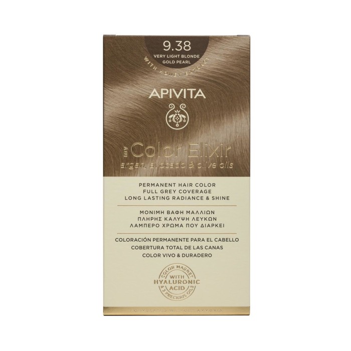 Apivita My Color Elixir 9.38 Βαφή Μαλλιών Ξανθό Πολύ Ανοιχτό Μελί Περλέ