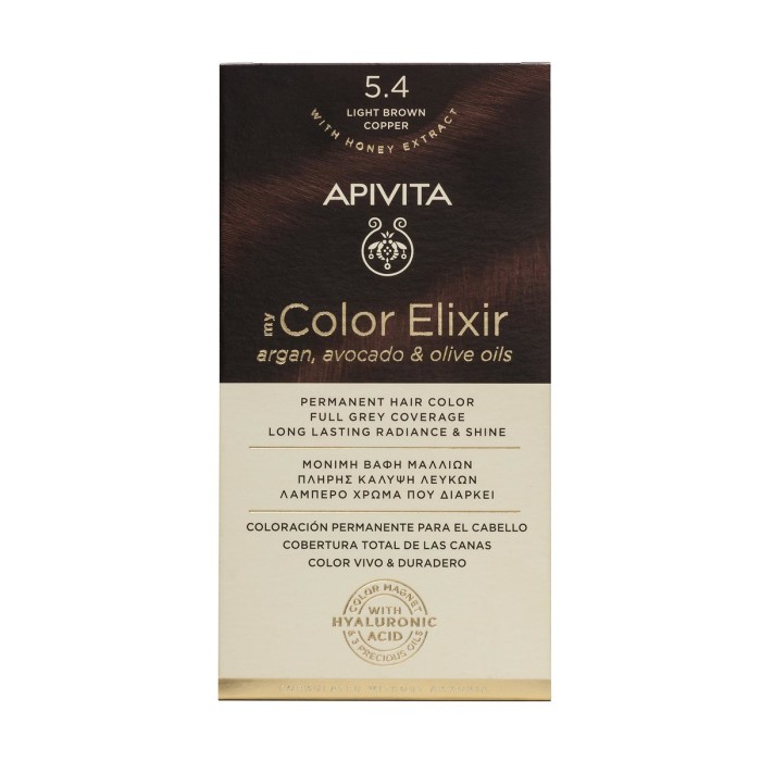 Apivita My Color Elixir 5.4 Βαφή Μαλλιών Καστανό Ανοιχτό Χάλκινο