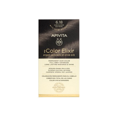 Apivita My Color Elixir 6.18 Βαφή Μαλλιών Ξανθό Σκούρο Σαντρέ