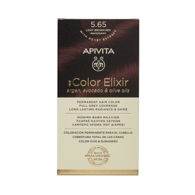 Apivita My Color Elixir 5.65 Βαφή Μαλλιών Καστανό Ανοιχτό Κόκκινο