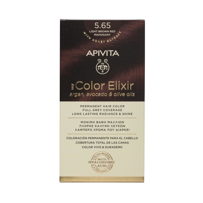 Apivita My Color Elixir 5.65 Βαφή Μαλλιών Καστανό Ανοιχτό Κόκκινο