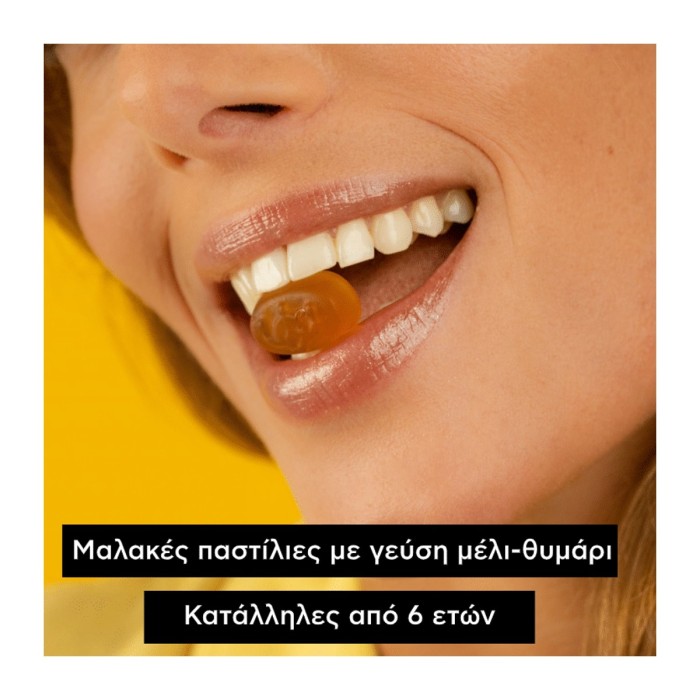 Apivita Pastilles Thyme & Honey for Sore Throat and Cough 45gr