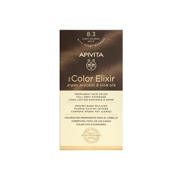Apivita My Color Elixir 8.3 Βαφή Μαλλιών Ξανθό Ανοιχτό Χρυσό