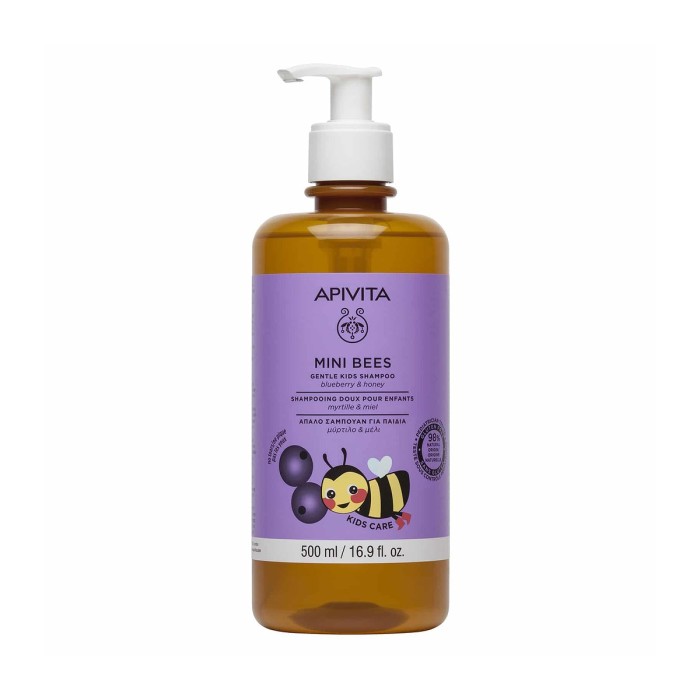 Apivita Mini Bees Kids Shampoo with Honey & Blueberry 500ml