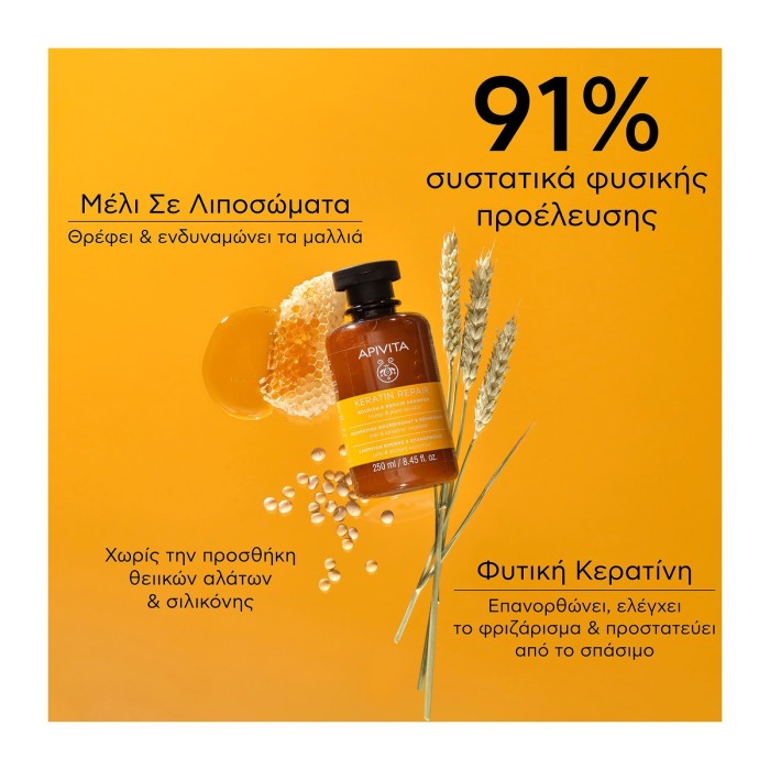 Apivita Σαμπουάν Θρέψης και Επανόρθωσης για Ξηρά Μαλλιά 250ml