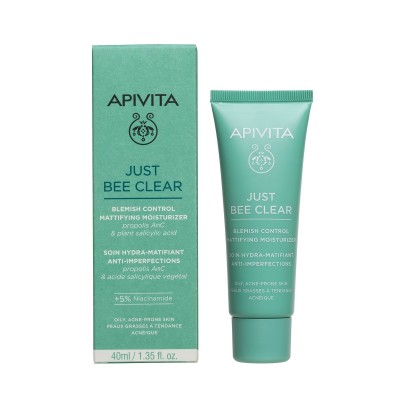 Apivita Just Bee Clear Κρέμα Κατά Των Ατελειών 40ml