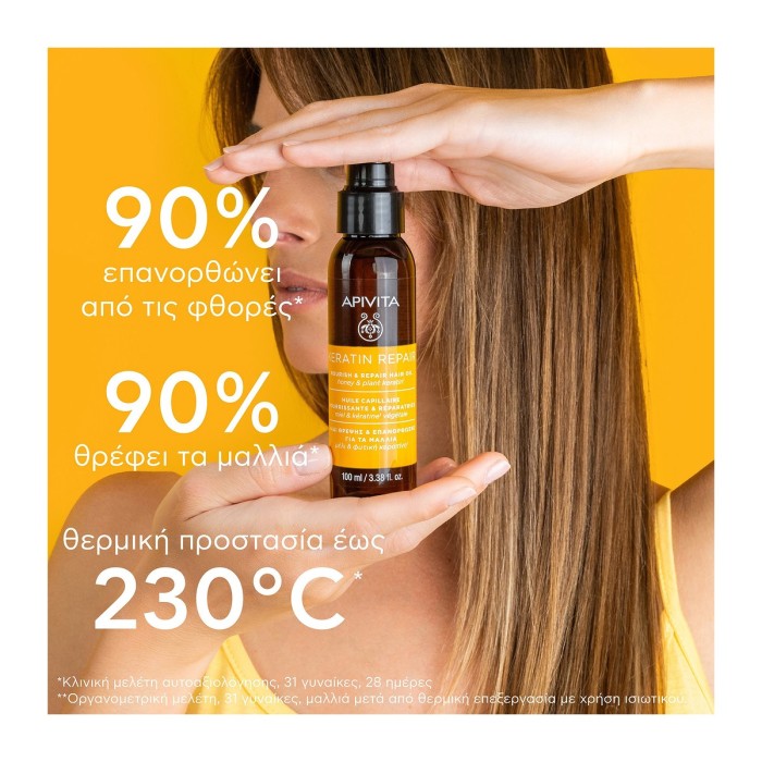 Apivita Keratin Hair Nourishing & Repairing Oil 100ml