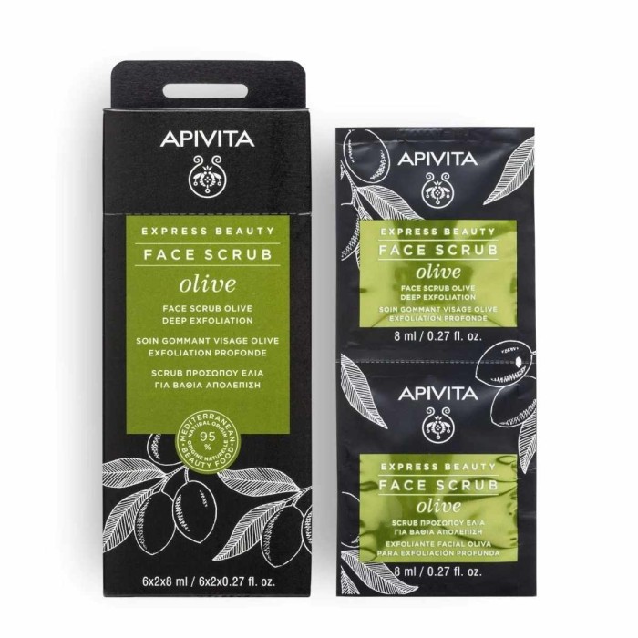 Apivita Express Beauty Scrub Προσώπου με Ελιά 2x8ml