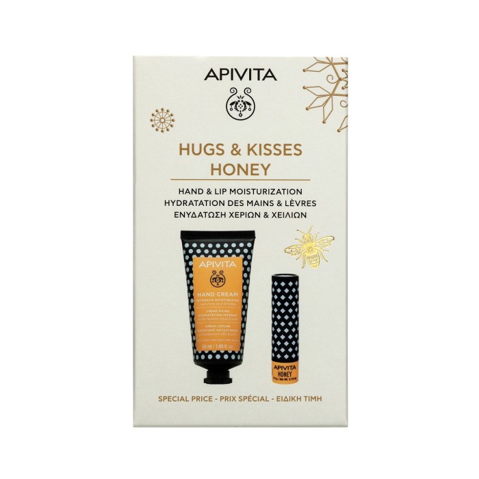 Apivita Hugs & Kisses Hand Cream Set 50ml & Honey Balm 4.4g