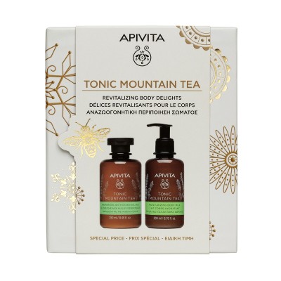 Apivita Tonic Mountain Tea Set Shower Gel 250ml & Body Lotion 200ml