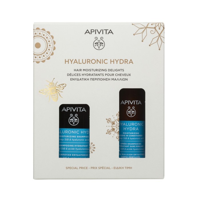 Apivita Hyaluronic Hydra Hydrating Shampoo Set 250ml & Hair Cream 100ml