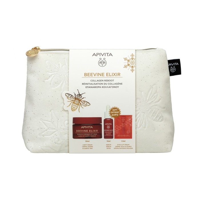 Apivita Beevine Elixir Set Anti-Wrinkle Cream 50ml & Firming Serum 10ml & Eye Cream 1.5ml & Toiletry Bag