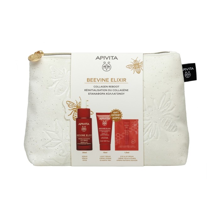 Apivita Beevine Elixir Routine Set Activating Serum 30ml & Anti-Wrinkle Cream 15ml & Anti-Wrinkle Eye Cream 1.5ml